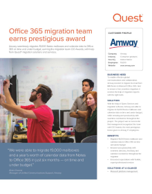 Amway: Office 365 migration team earns prestigious award