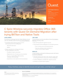 C Spire Wireless securely migrates Office 365 tenants with Quest On Demand Migration after trying BitTitan and Native To