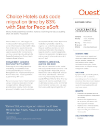 Choice Hotels cuts code migration time by 83% with Stat for PeopleSoft