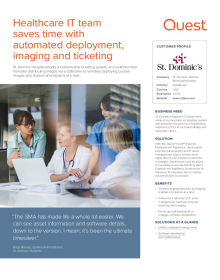 Healthcare IT team saves time with automated deployment, imaging and ticketing