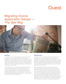 Migrating Oracle Application Setups - The Stat Way