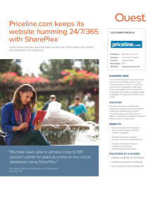 Priceline.com keeps its website humming 24/7/365 with SharePlex®