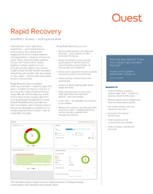 Rapid Recovery Datasheet