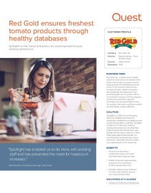 Red Gold, Inc. picks Spotlight to improve SQL Server health and performance