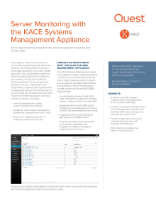 Server monitoring with the KACE K1000