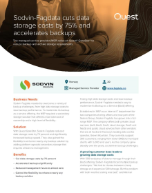 Sodvin-Fagdata cuts data storage costs by 75 percent 