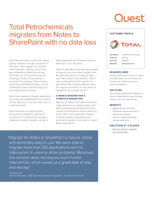 Total Petrochemicals migrates from Notes to SharePoint with no data loss