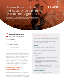 University saves time and costs by streamlining systems management