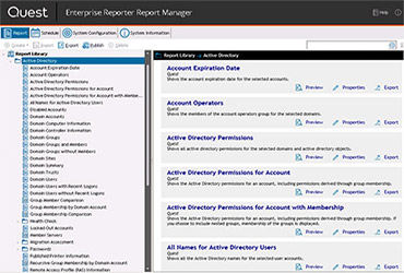 Enterprise Reporter for Active Directory