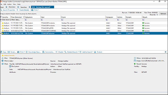Change Auditor for Netapp - great Netapp monitoring tool