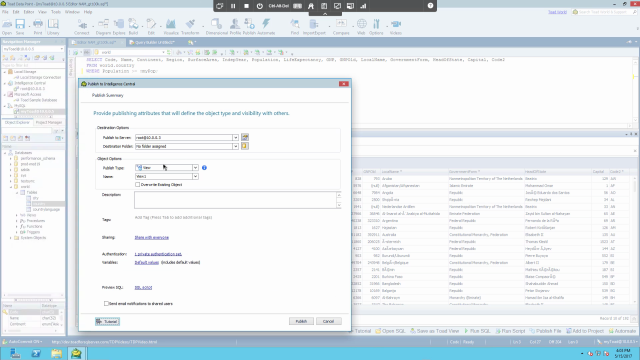 How to create and utilize parameters in queries in Toad Data Point